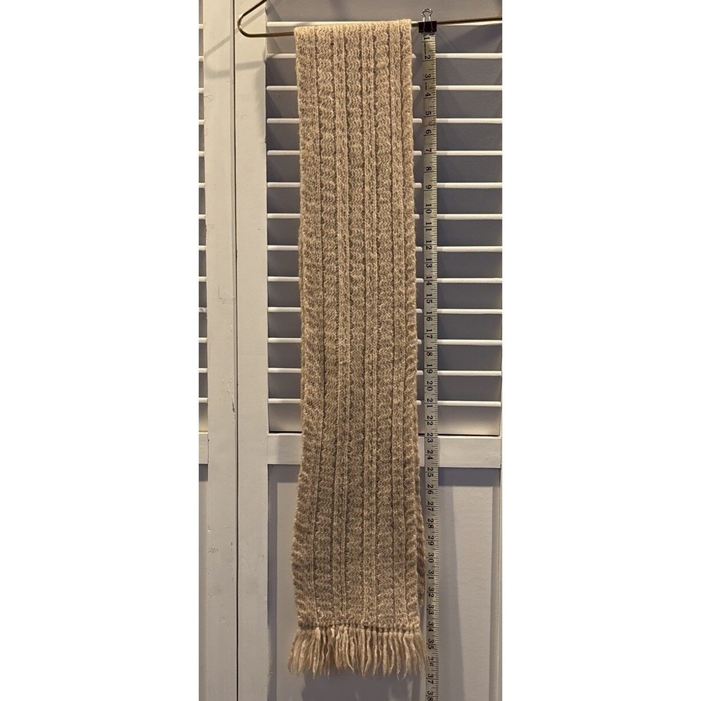 Vintage‎ Hansen Zwicker Knitting Mills Wool Blend Scarf, Made In USA